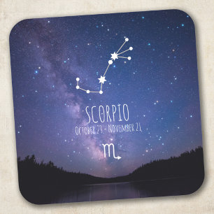 Scorpio Gepersonaliseerde zodiac-constellatie Vierkante Sticker