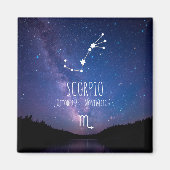 Scorpio | Gepersonaliseerde Zodiac Constellation M Magneet (Voorkant)