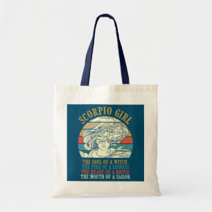 Scorpio Girl Astrology Symbol Birthday Zodiac Tote Bag