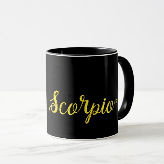 Scorpio Gold Lettering Mok (Voorkant rechts)