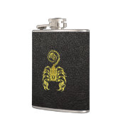 Scorpio Gold op leder Heupfles (Links)