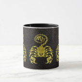 Scorpio Gold op leder Mok (Midden)