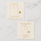 Scorpio Gold Sparkle Square Visitekaartje (Voorkant / Achterkant)