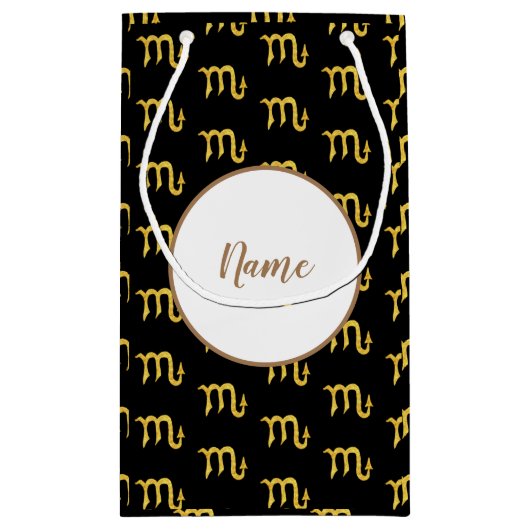 Scorpio Golden Astrology , gepersonaliseerd Klein Cadeauzakje (Achterkant)