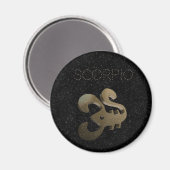 Scorpio golden sign magneet (Voorkant / Achterkant)