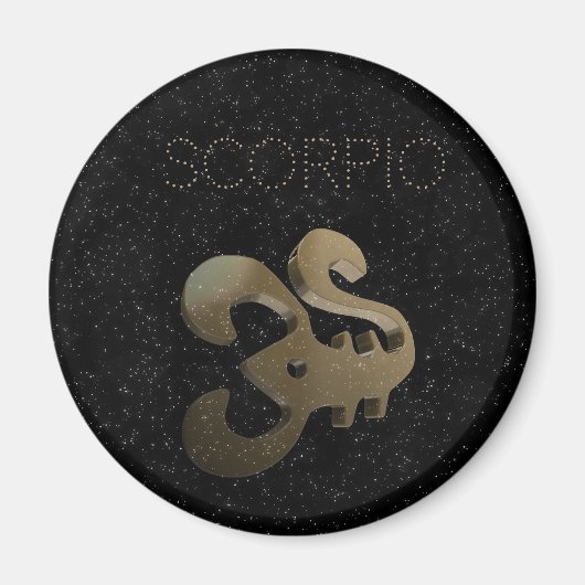 Scorpio golden sign magneet (Voorkant)