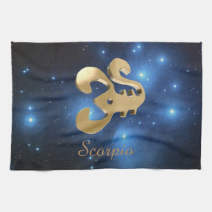 Scorpio golden sign theedoek