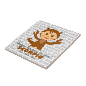 Scorpio Happy Birthday Tegeltje (Zijkant)