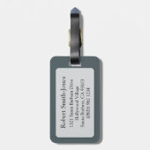 Scorpio Het bagagelabel met grijze blauwe tinten (Achterkant verticaal)