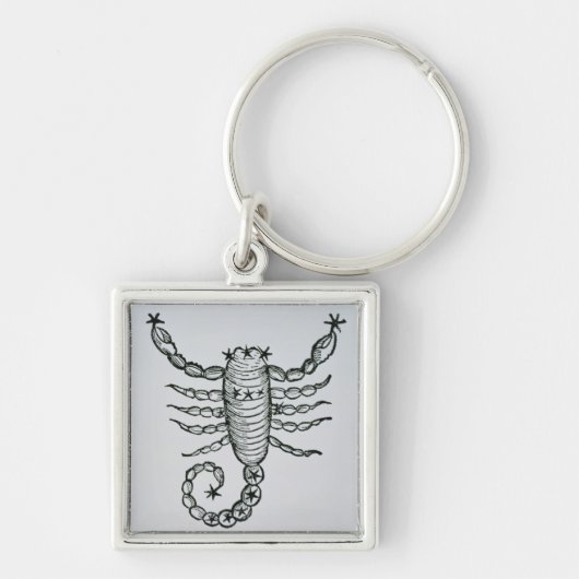 Scorpio (het Scorpion) een illustratie uit het P Sleutelhanger (Voorkant)