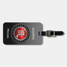 Scorpio - Het Scorpion Zodiac-symbool Bagagelabel