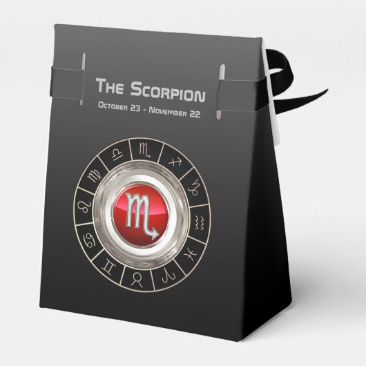 Scorpio - Het Scorpion Zodiac-teken Bedankdoosjes (Achterkant)