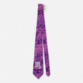 Scorpio Horoscope-aanmelding met roze digitale cam Stropdas (Voorkant)