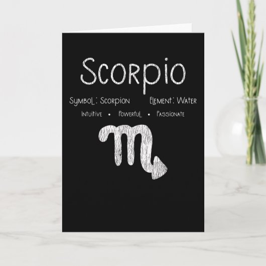Scorpio Horoscope Astrology Star Sign Birthday Kaart (Voorkant)