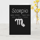 Scorpio Horoscope Astrology Star Sign Birthday Kaart (Gele Bloem)