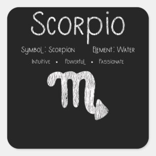 Scorpio Horoscope Astrology Star Sign Birthday Vierkante Sticker