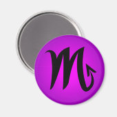 Scorpio Horoscope Magenta Paars Magneet (Voorkant / Achterkant)