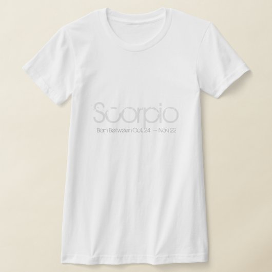 Scorpio Horoscope-ontwerp T-shirt (Laagn)