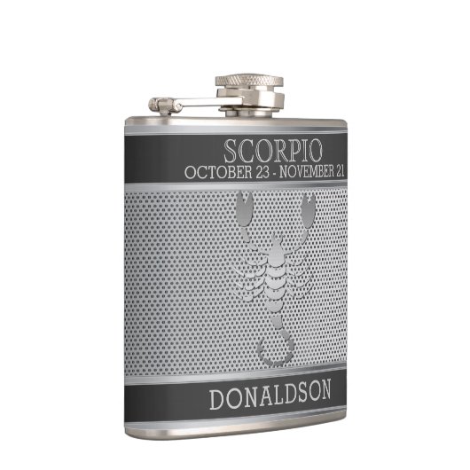 Scorpio ♏ in Black en Silver Mesh Heupfles (Rechts)