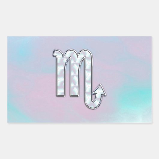 Scorpio-inloggen Moeder van Parelstijl Rechthoekige Sticker (Voorkant)
