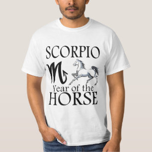 Scorpio Jaar van het Shirt van paarden