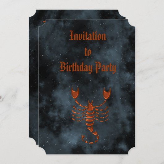 Scorpio Kaart (Voorkant / Achterkant)