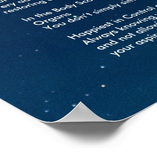 Scorpio Kenmerken Poster (Hoek)