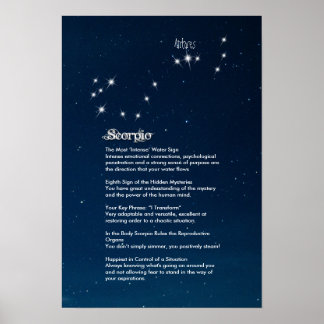 Scorpio Kenmerken Poster