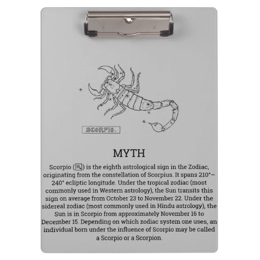 Scorpio-klembord Klembord (Voorkant)