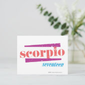 Scorpio LtRoze Briefkaart (Staand voorkant)