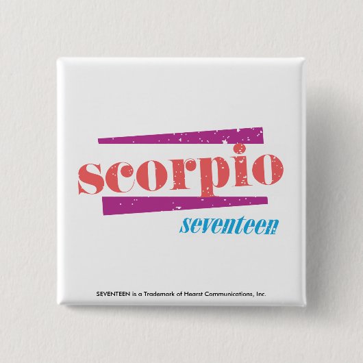 Scorpio LtRoze Vierkante Button 5,1 Cm (Voorkant)