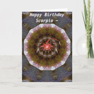 Scorpio Mandala Birthday Card Kaart