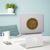 Scorpio Mandala Contour Sticker (Laptop op bureau)