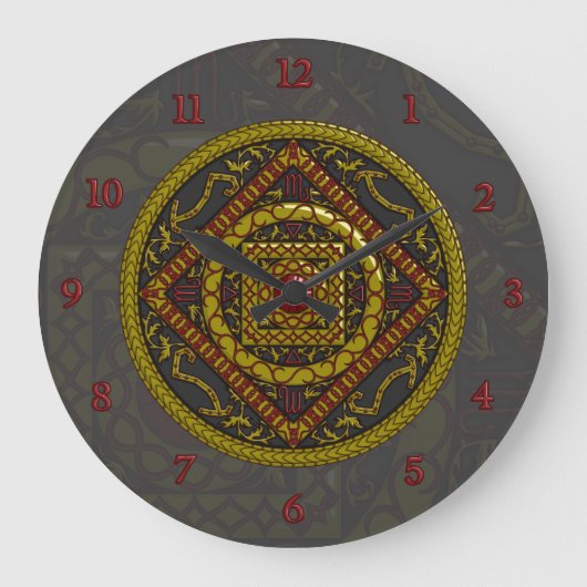Scorpio Mandala Grote Klok (Voorkant)