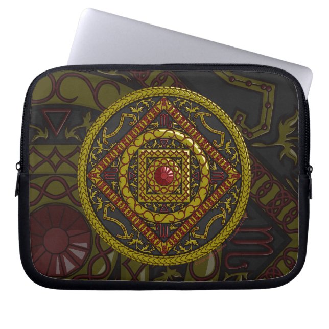 Scorpio Mandala Laptop Hoes (Voorkant)