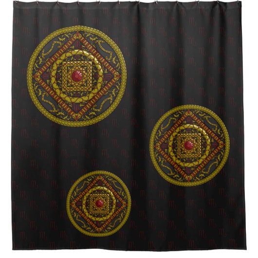 Scorpio Mandala Shower Curtain Douchegordijn (Voorkant)