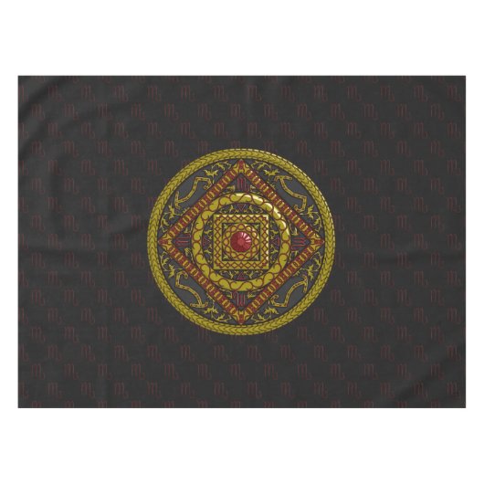 Scorpio Mandala Tablecloth Tafelkleed (Voorkant (Horizontaal))
