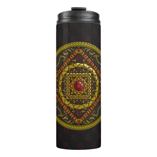 Scorpio Mandala Thermal Tumbler Thermosbeker (Voorkant)