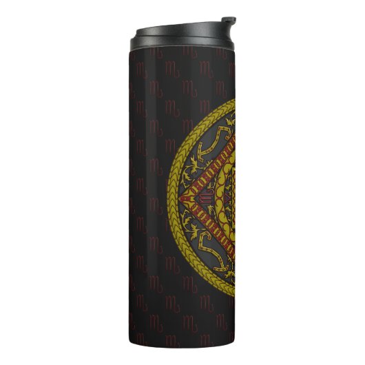 Scorpio Mandala Thermal Tumbler Thermosbeker (Gedraaid links)