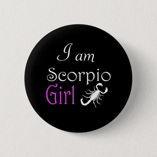Scorpio-meisje Ronde Button 5,7 Cm (Voorkant)