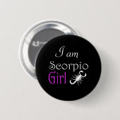 Scorpio-meisje Ronde Button 5,7 Cm (Voorkant /achterkant)