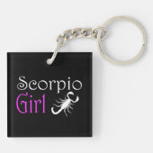 Scorpio-meisje Sleutelhanger (Achterkant)