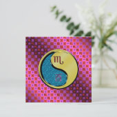 Scorpio & Metal Rooster Kaart (Staand voorkant)