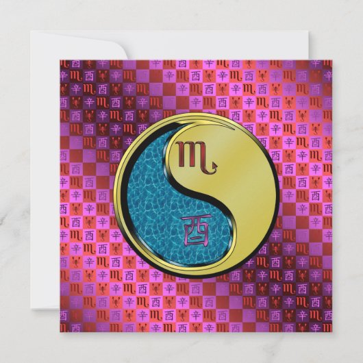 Scorpio & Metal Rooster Kaart (Voorkant)