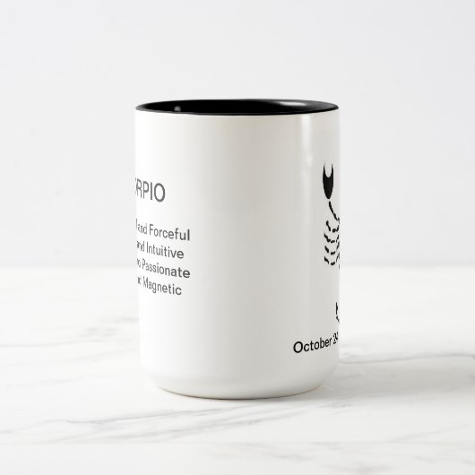 Scorpio-Mok Tweekleurige Koffiemok (Center)