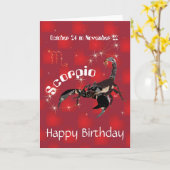 Scorpio October 24 to November 22 Card Kaart (Gele Bloem)