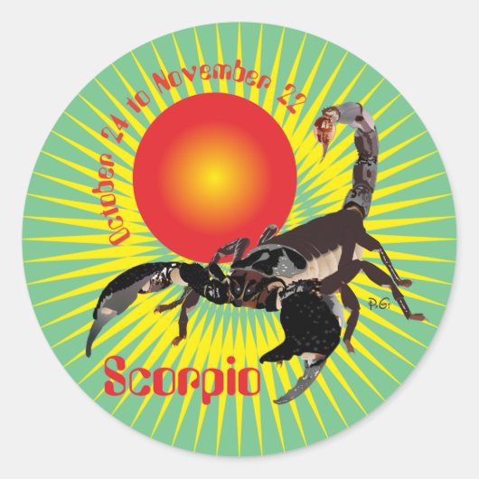 Scorpio October 24 to November 22 Sticker (Voorkant)