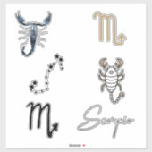 Scorpio Oktober November de verjaardag astrologie Sticker (Vel)
