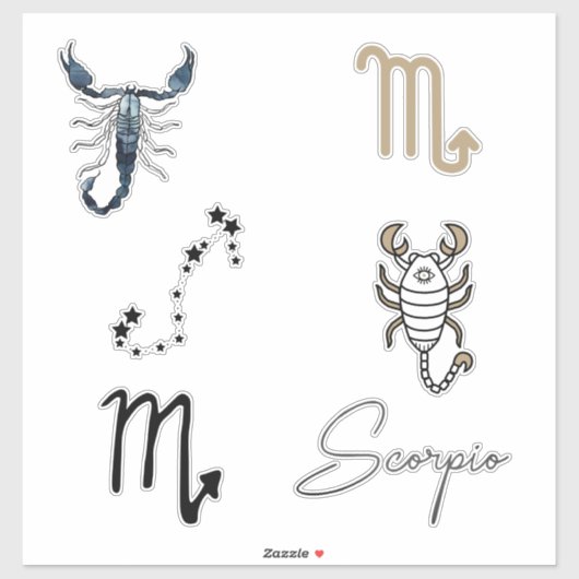 Scorpio Oktober November de verjaardag astrologie Sticker (Vel)