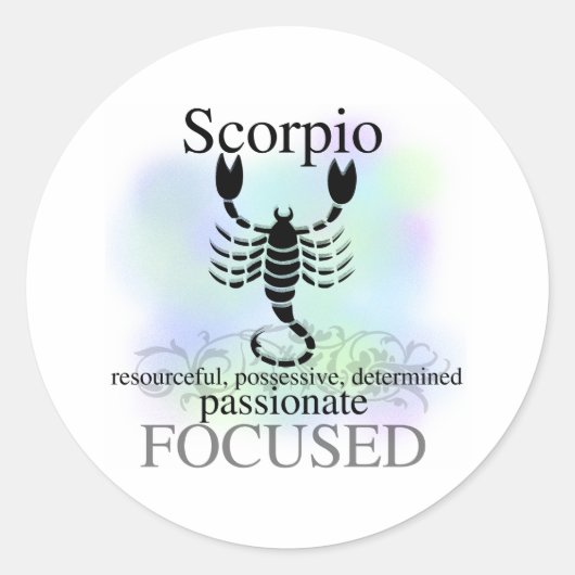 Scorpio over jou ronde sticker (Voorkant)
